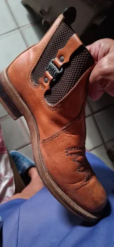 Botina masculina coutry de couro legítimo da marca bulls