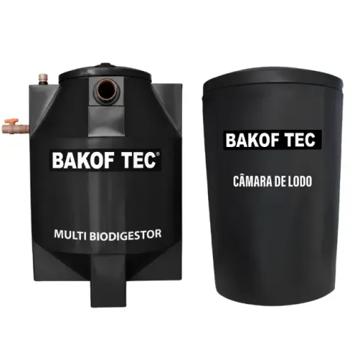 KIT FOSSA SÉPTICA BIODIGESTOR ESGOTO 700 LITROS COM LEITO DE SECAGEM BAKOF