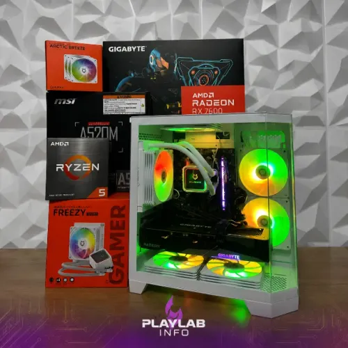 PC Gamer RX 7600, Ryzen 5 Novo (Somos Loja)