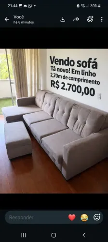Sofa e mesa novinhos
