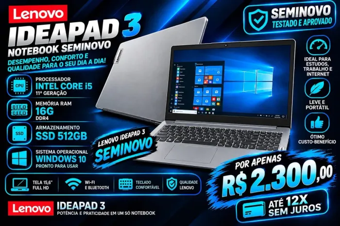 Notebook lenovo core i5 16g ddr4