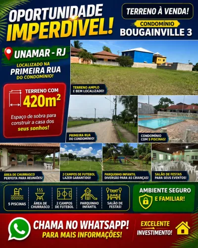 TERRENO A VENDA - Unamar RJ.