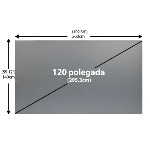 Tela de projeção antirreflexo cinza de 120 polegadas 16:9 | Acessório portátil dobrável