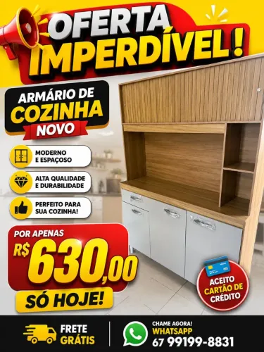 Armário de cozinha oferta hoje poucos em estoque