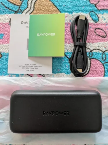 Carregador portátil PowerBank RAVPower RP-PB186 10.000mAh 20w! Bateria 100%