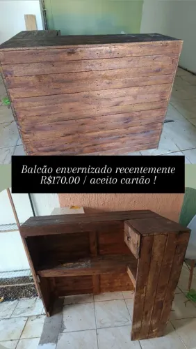 Balcão em paletes 