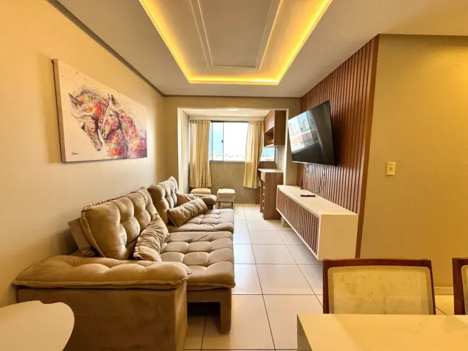 Apartamento no Cond. Estrela de Natal MOBILIADO, com 56 m² 2/4 sendo 1 suíte em Pitimbu - 
