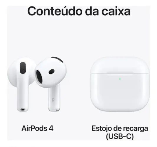 Apple Airpods 4 Sem Cancelamento Ativo De Ruído, novo com caixa lacrada e garantia.
