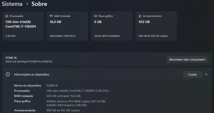 Notebook Gamer