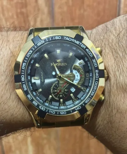 Relógio Social Dourado
