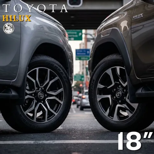 Rodas aro 18 Toyota Hilux Diamantada com preto 6x139 novas