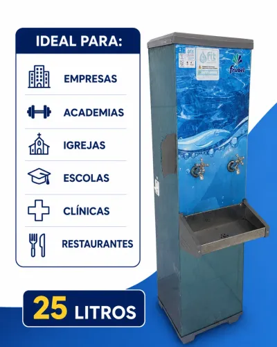 Bebedouro Industrial Frisbel 25 Litros - 2 Torneiras + Filtro