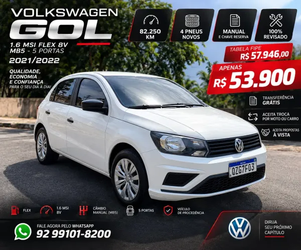 Volkswagen Gol Geração VII MSI 1.6 8V Flex Mec. 4P 2022