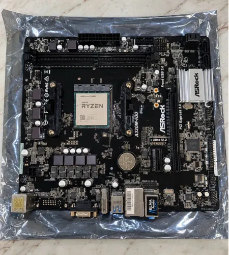 Kit Upgrade Placa-Mãe ASRock A320M-HD + Ryzen 5 3400G AMD