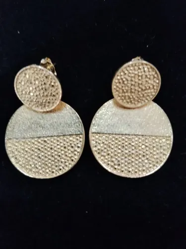Brinco Estilo Vivara Bolas Foleado a Ouro