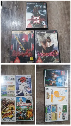 Lote jogos Wii e PS2 originais