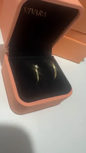 Solitário + Aliança Vivara Ouro 18k com Diamante (R$5500 na loja presencial)