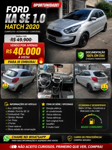 Ford KA 1.0 Se/se Plus Tivct Flex 5P 2020