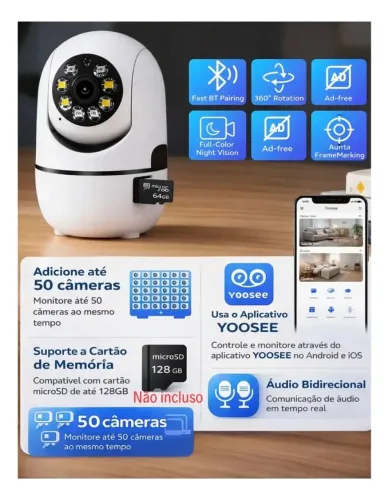 Câmera 360 Ip Varredura Automática Ptz Noturna