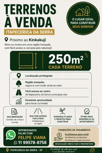Terreno 250m Itapecerica da Serra
