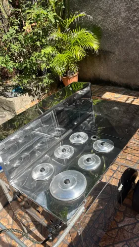 Carrinho inox de cachorro quente, acompanha barraca