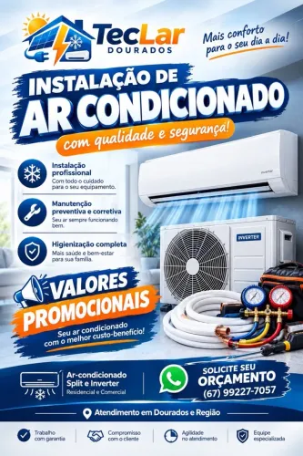 ? PROMOÇÃO DE INSTALAÇÃO DE AR-CONDICIONADO! ?