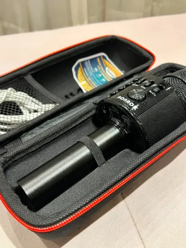 Microfone de Karaoke Preto Usado