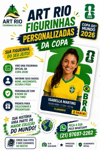 COPA 2026 ALBUM - FIGURINHAS PERSONALIZADAS DO SEU FILHO