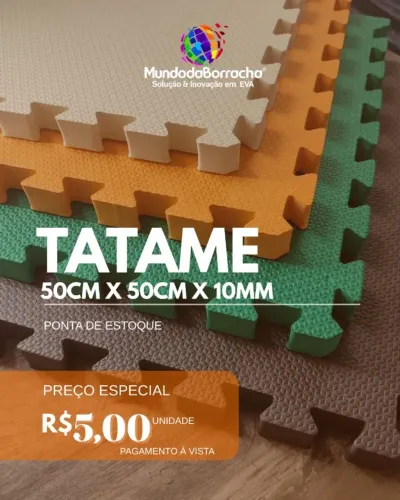 Promoção Tatames Ponta Estoque 50cmx50cmx10mm - Aproveite!!