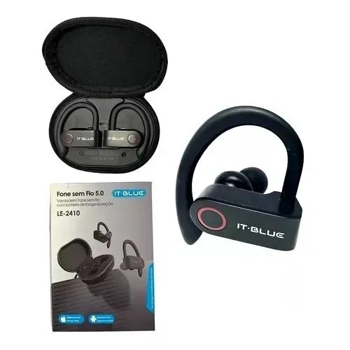 Fone De Ouvido Bluetooth 5.0 Resistente a Água e Suor IT-Blue