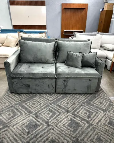 Sofá Cama Onix New Cinza 2,20m