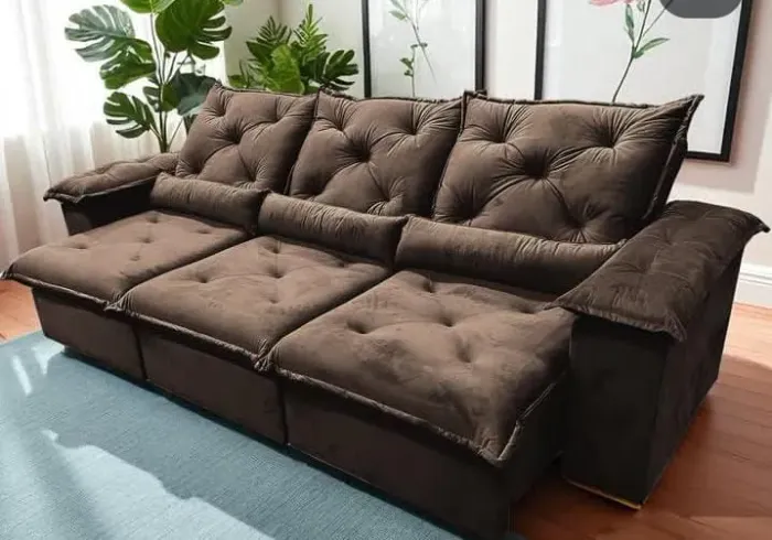 Luxuoso sofá retrátil e Reclinável