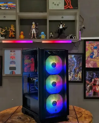Desktop Ryzen 5 3600X, 16GB RAM, SSD 512GB, RX 5500 XT 8GB, A520, Fonte MSI 600W, Mancer