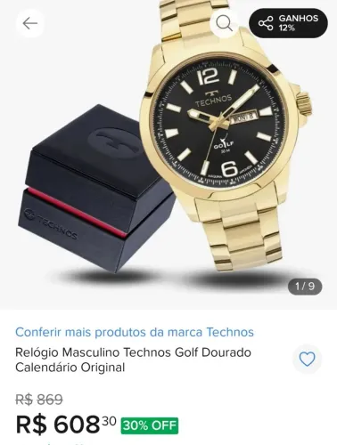 Relógio Technos Modelo Golf