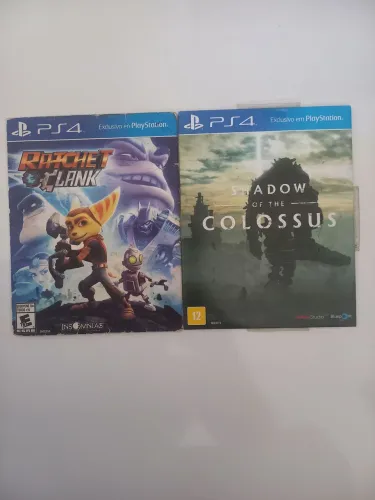 RATCHET E CLANK + SHADOW OF THE COLOSSUS COMBO 2 JOGOS PS4 MIDIA FÍSICA