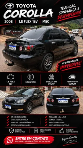 Toyota Corolla XEI 1.8/1.8 Flex 16V Mec. 2008