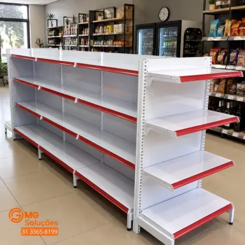 Gôndola comercial prateleira de centro