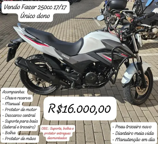 Fazer 250cc 17/17 - OPORTUNIDADE