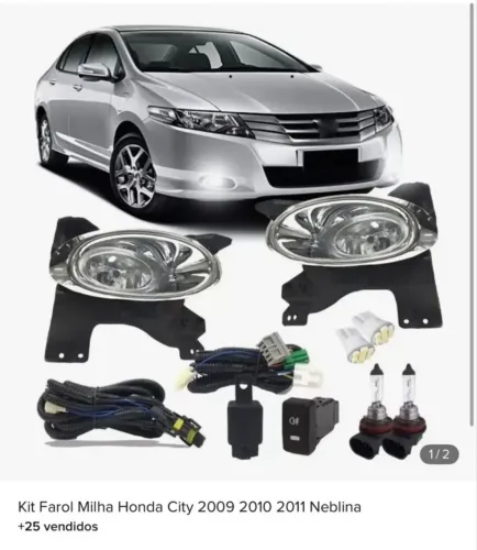 Kit farol de neblina City 2009/10/11