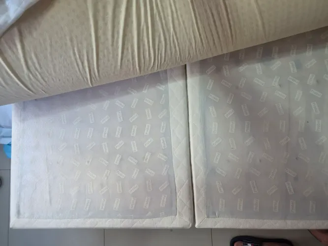 Lindo box Probel para colchão Queen bipartido (duas peças) - 36 cm de altura.