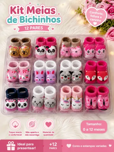 Kit 12 Pares Meinhas Sete Anões | 0?6 Meses | Muito Mais Barato que Loja!