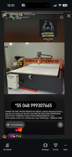 IMPRESSORA CNC HAUTER , PARA FABRICAR LETRAS EM MADEIRA, PVC EXPANDIDO,ACM PARA PLACAS ETC