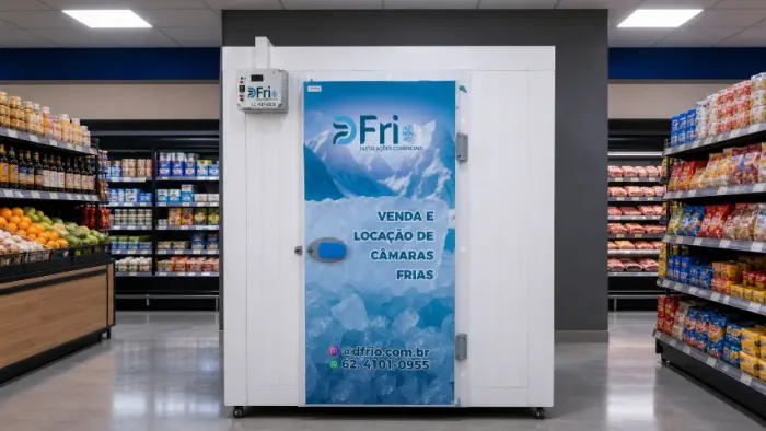 Câmara Fria 2,00 x 2,00 x 2,20 m - Para Resfriados | Painel PU | Elgin/Danfos
