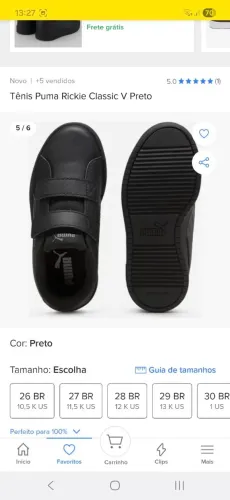 PUMA: Rickie Classic V Preto,