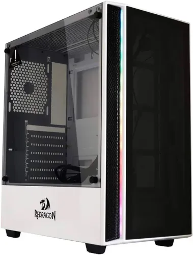 Gabinete Gamer Redragon Grapple Branco GC-607WH + 6 Fans