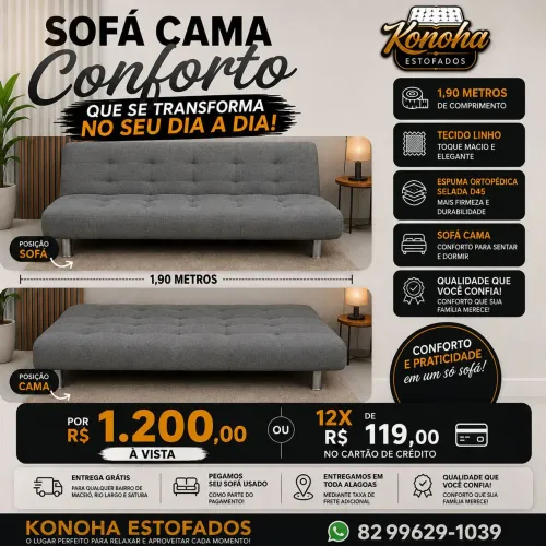 Sofá cama em Linho (NOVO)