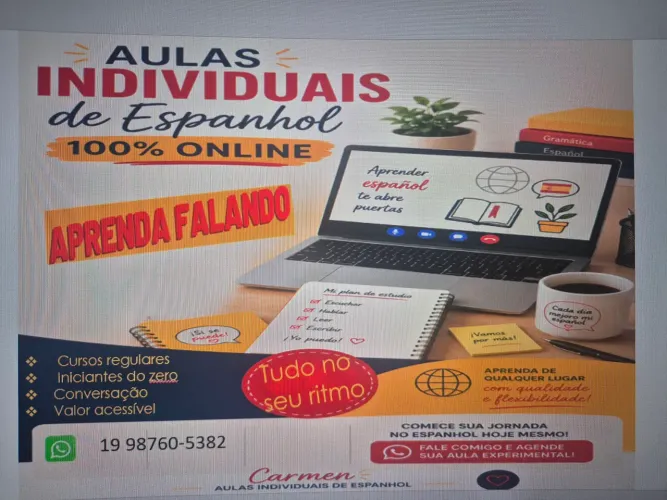 Aulas de espanhol - 70,00 a hora/aula