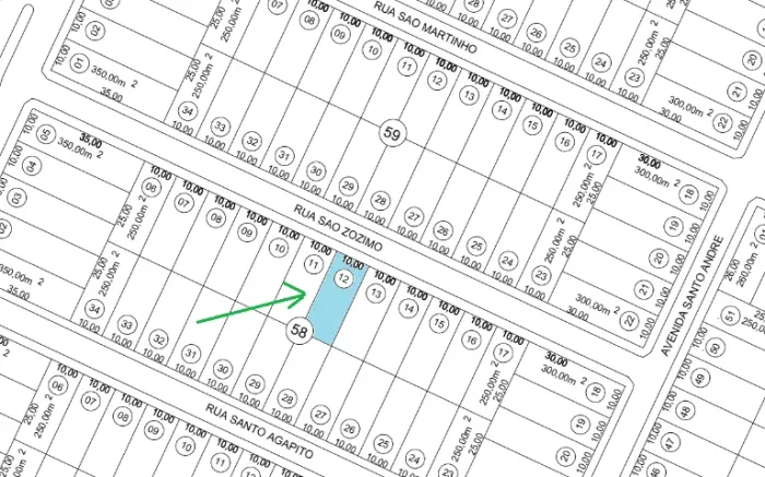 Vendo Lote no Loteamento Jardim das Oliveiras 250m2