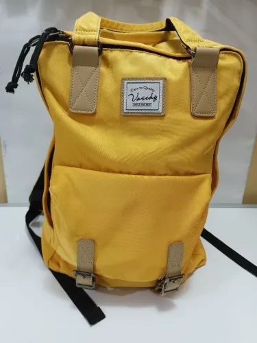 Mochila amarela impermeável vaschy