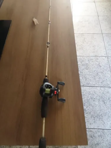 Vara de pesca e carretilha